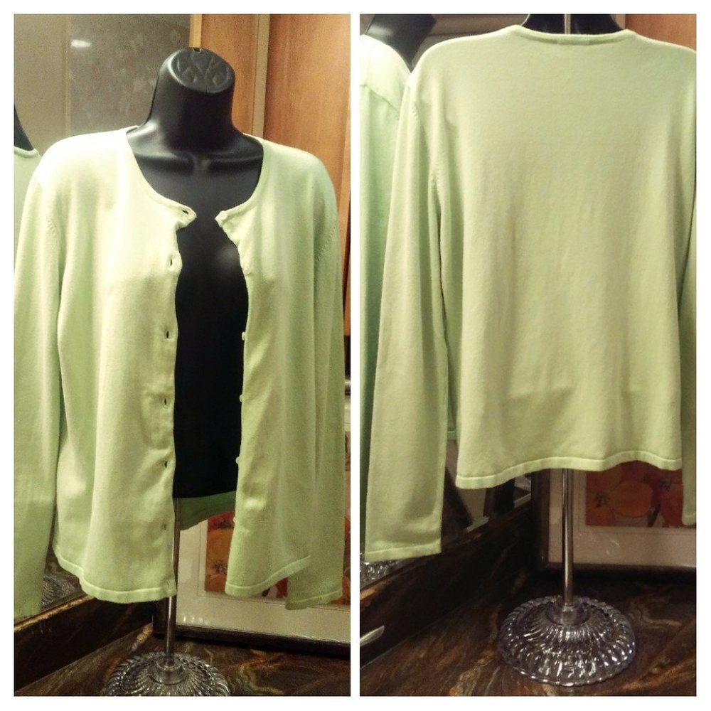 2/$15!🐸LILLY PULITZER🐸 Lime Green Cardigan-GUC